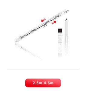 ONE LINE TELESCOPIC CURTAIN TRACK SET